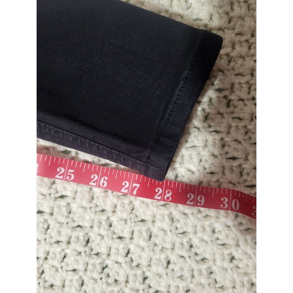 Topshop Skinny Slim Dark Wash Black Denim Jeans Button Zip Stretch Women's - Picture 5 of 6